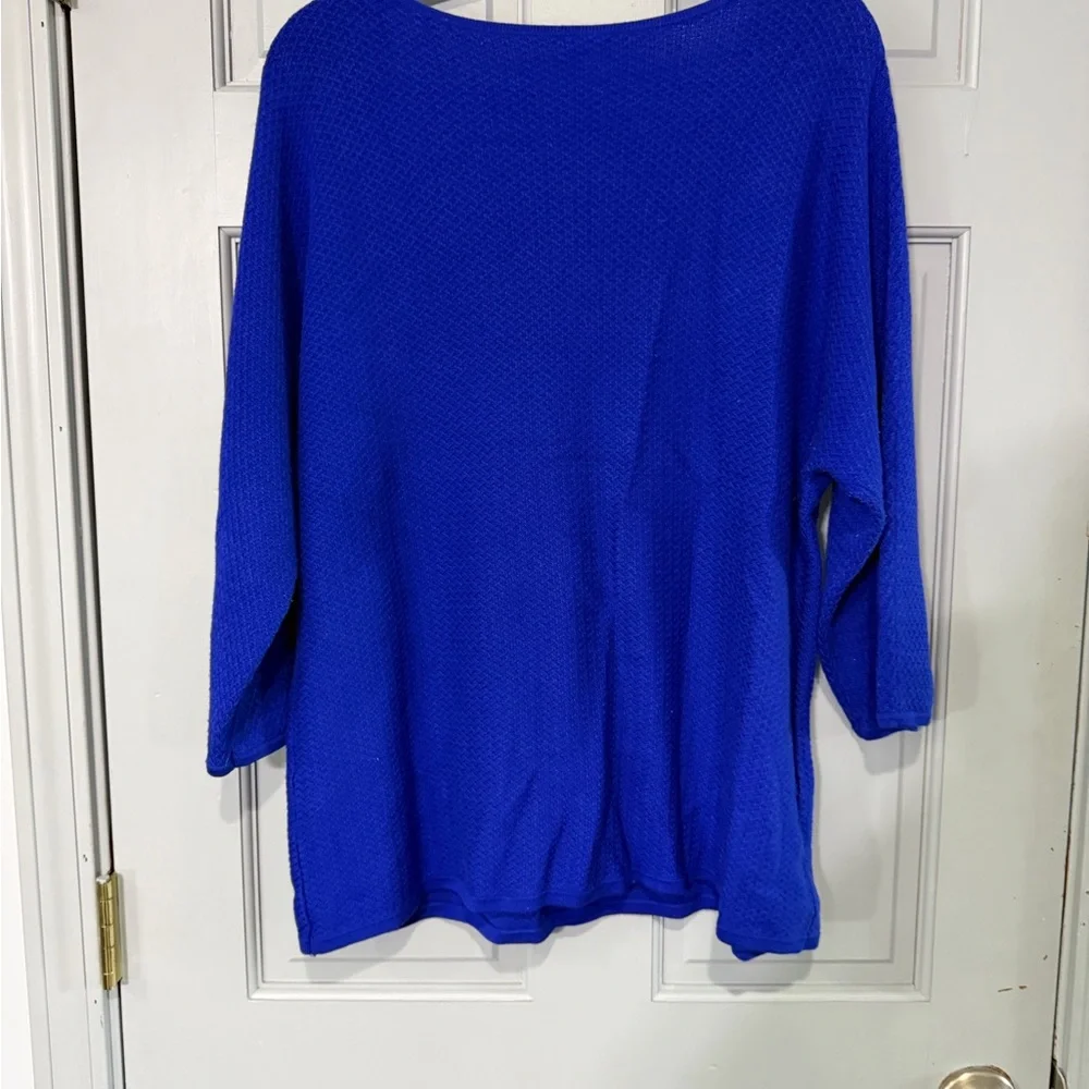 Chico's Vibrant Blue Knit Top - Picture 5 of 7
